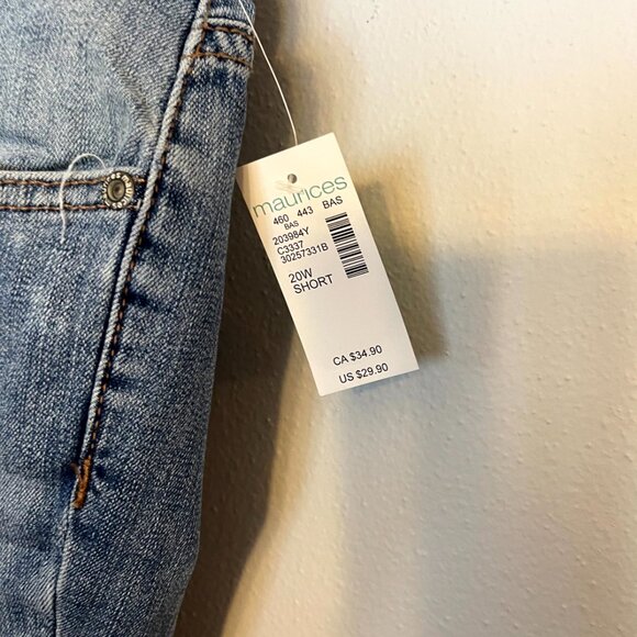 NWT Maurices Women's Jeans M Jeans 20W Classic Straight, Short, Mid Rise - Picture 4 of 12